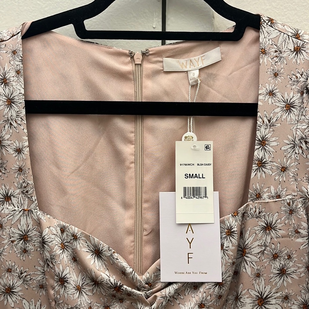 NWT - WAYF Jacquard Maxi Dress in Blush/Rose